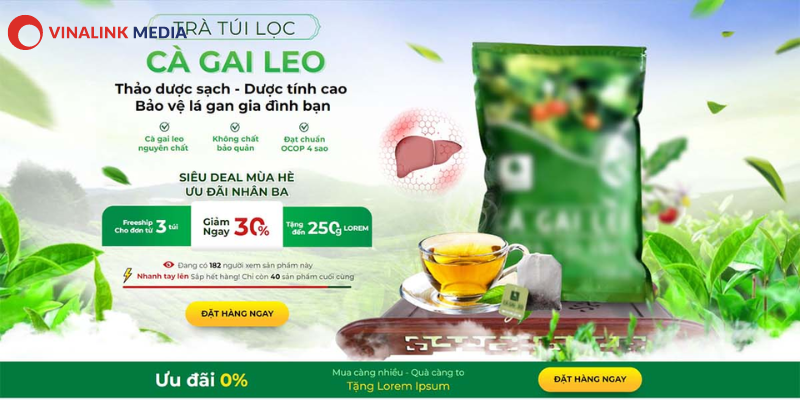 Mẫu landing page bán hàng thực phẩm chức năng